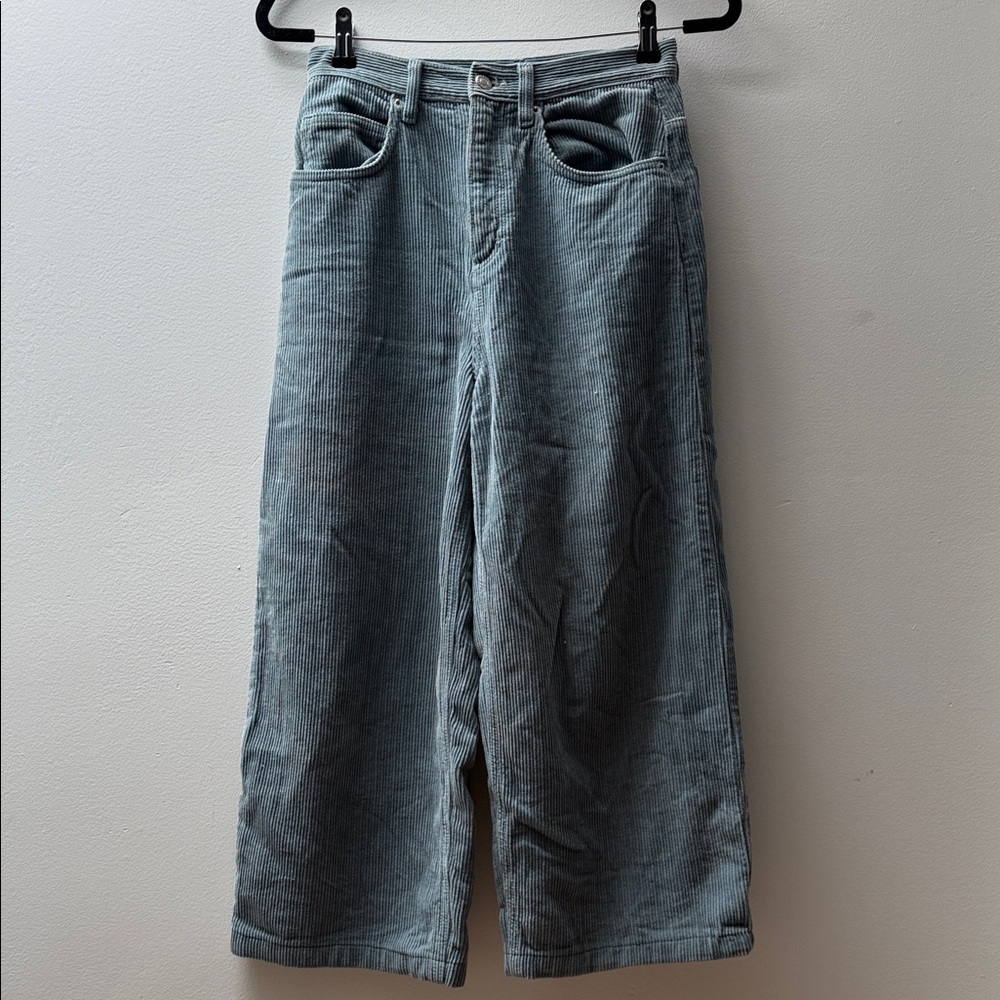Topshop Light Blue Baggy Corduroy Pants